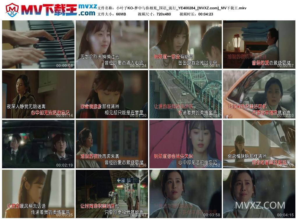 小叶子KO-梦中与你相见_国语_流行_YE400284